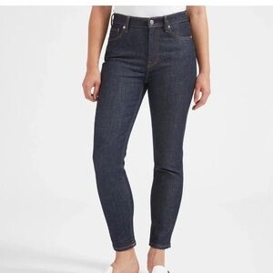 Everlane Women's Unwashed Raw Indigo Denim The Way High Skinny Jeans 27